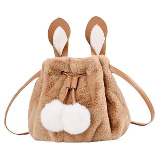 Free shipping rabbit rabbit ears tail plush bag Japanese LOLITA soft girl cute small shoulder bag messenger bag backpack