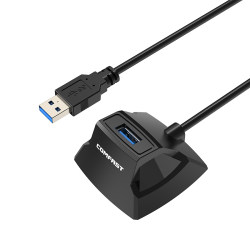 COMFAST CF-U318 고속 USB3.0 데스크탑 확장 케이블 베이스 1.2m 두께의 이중 차폐 와이어 USB 포트 보호 드라이버가 필요 없으며 구부리지 않고 데스크탑에 USB 확장 플러그 앤 플레이