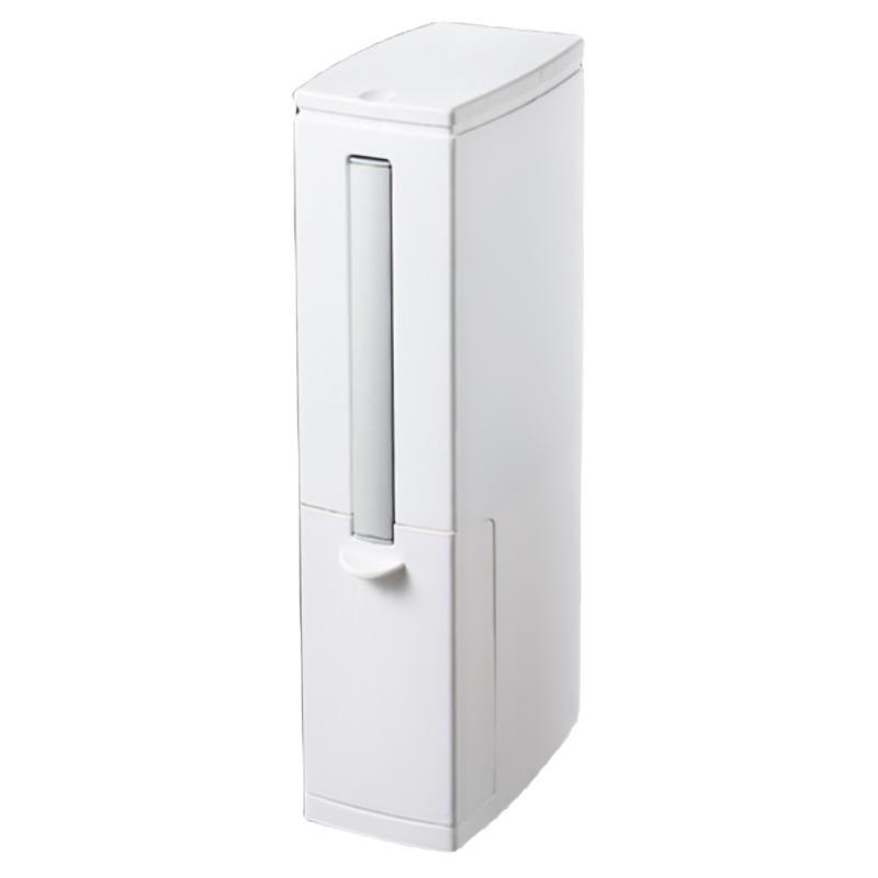 Japanese integrated toilet gap paper basket trash can with lid