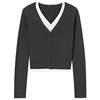 Hot Wind 2025 Autumn New Women's V-Neck Sweater