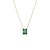 (Chinese Valentines Day gift) Swarovski Stilla green earrings necklace womens clavicle chain accessories pendant jewelry