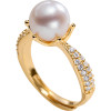 Nanzhu Palace Lingguang White Seawater Pearl Ring, a gift for my mother, Chinese Valentine's Day