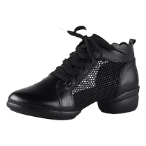 Fall in love with dance square dancer shoes dance shoes 2024 spring soft sole mid-heel breathable leather outer wear fashion sailor dance shoes