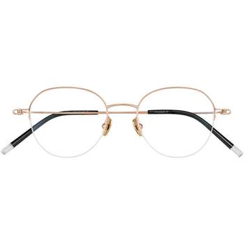 Moinco women's literary pure titanium half-frame myopia glasses