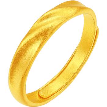 Saturday fortune gold ring women's priced pure gold bracelet gold ring jewelry holiday gift official flagship store