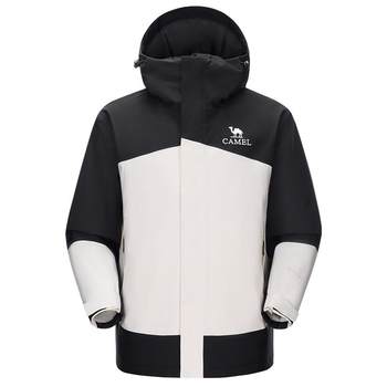 Camel outdoor cotton jacket ak80 hard shell waterproof cotton jacket men's thick windproof travel mountaineering clothing