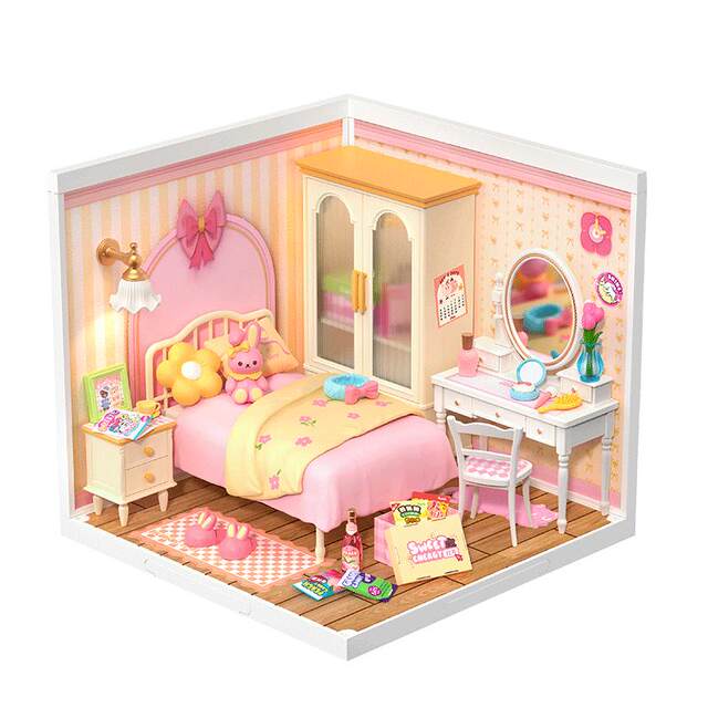 Rolife Ruolai super world building blocks assembled toy model diy cabin children's Christmas gift for girls