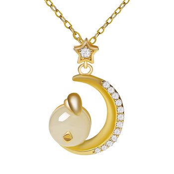 Miyazato shangxin genuine natural hetian jade necklace