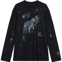 (Same style in the mall) JNBY Jiangnan Buyi 24th autumn new T-shirt loose U-shaped collar long sleeves 5O8113370