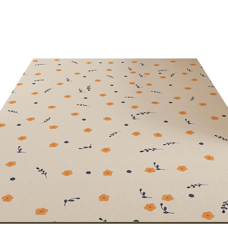 Light luxury leather non-slip pvc kitchen floor mat