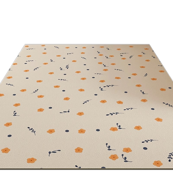 Light luxury leather non-slip pvc kitchen floor mat