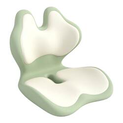 Office Lumbar Support Cushion for Long Sitting, Tailbone Pressure Relief, Hip Shaping Cushion, Memory Foam Chair Cushion with Integrated Backrest