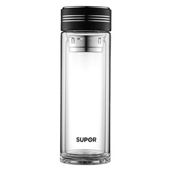 Supor double-layer glass large-capacity household portable men's tea and water separation tea cup 2024 new style