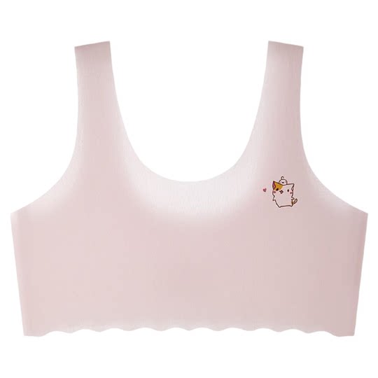 Developing girls underwear ice silk markless vest
