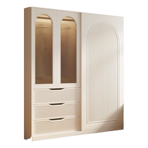Senzong French cream style wardrobe home bedroom small apartment light luxury sliding door storage wardrobe childrens wardrobe