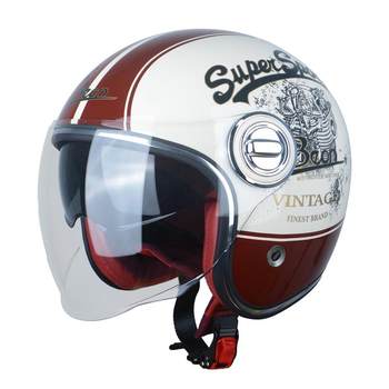 Dual lens european retro helmet three quarter helmet