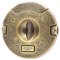 JIFENG Palm cigar cutter V-shaped sharp blade portable cigar cutter with cigar drilling punch double edge