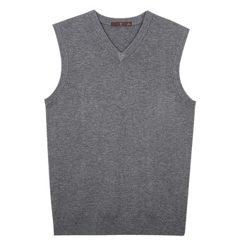 Caizi pure wool sleeveless sweater men's 2025 autumn new bottoming v-neck vest vest sweater Caizi pure wool sleeveless sweater men's 2025 autumn new bottoming v-neck vest vest sweater