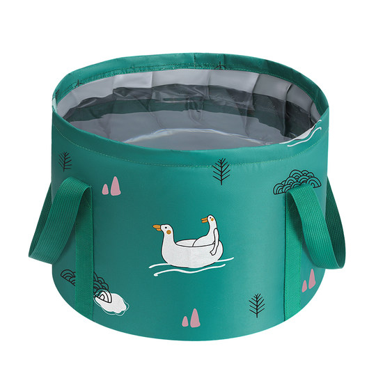 便携式可折叠盆户外水盆泡脚袋旅行洗衣洗脸盆旅游水桶足浴泡脚桶