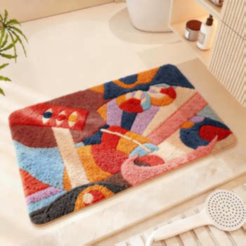 2026 new bathroom floor mats, toilet bathroom door mats, water-absorbent bathroom entrance anti-slip carpets, anti-fall