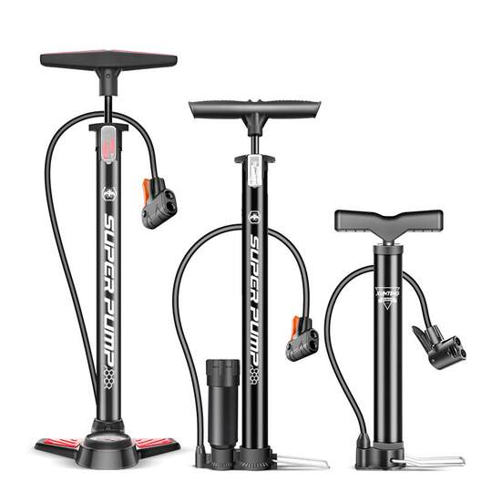 自行车打气筒家用通用电动公路车带气压表多功能篮球专用充气泵汽