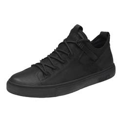 ເກີບຜູ້ຊາຍເອີຣົບສີດໍາ breathable versatile Sneakers ເກີບບາດເຈັບແລະດູໃບໄມ້ລົ່ນຜູ້ຊາຍທຸລະກິດເກີບຫນັງເກີບອັງກິດ Trendy ເກີບ