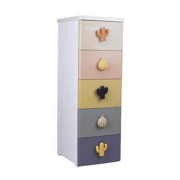 Embroidered thickened bedroom drawer storage wardrobe