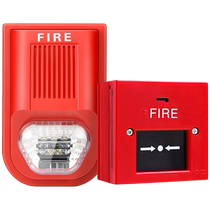 Fire Alarm Bell Alarm Electric Bell 220V Alarm Bell Manual Fire Alarm Button Linkage Emergency Horn 24V