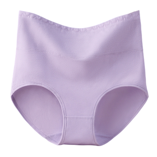 Bequemer Damen-Slip aus reiner Baumwolle mit hoher Taille und Bauchkontrolle für Po-Lifting