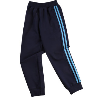 儿童校服裤子秋冬款男童女童运动裤中大小学生蓝条束脚裤休闲童装