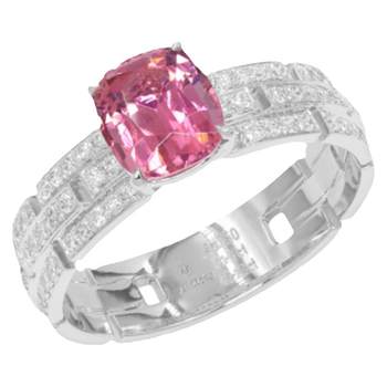 Fashionable baita tourmaline ring for daily commuting