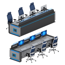 Achen Domain Customized Command Center Monitoring Desk Console Duplex Operation Platform Triple Dispatch Bench Multimedia Monitor Security Command Desk