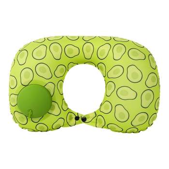 Summer ice ice silk cool feeling ໝອນຮູບ U-shaped press inflatable portable car and plane travel headrest neck pillow pillow U-shaped