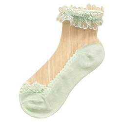 Girls lace socks summer thin lace princess socks Douyin Internet celebrity children's crystal socks pure cotton baby socks