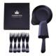 Disposable drop-shaped paper set cake cutlery and fork tray