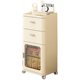 Cream drawer storage cabinet for household use