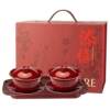 Modern housewife Sancai tureen with lid wedding tea cup