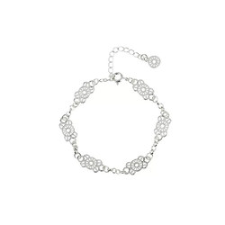 S925 silver light luxury lace bracelet hand ornaments classic elegant palace temperament sweet silver jewelry girl gift heart