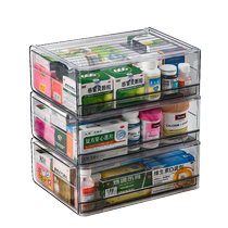 Transparent medicine box large-capacity drawer-type medicine storage box household multi-layer home medical medicine box