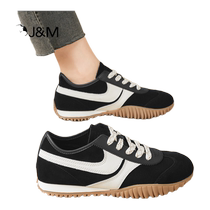 J&M Happy Mary retro moral training shoes for women 2024 new autumn thick-soled non-slip casual sports sneakers for women