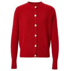 Disennis 2023 Winter Zodiac Year Wool Top Cardigan Jacket Short Red Red Sweater