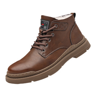 Baumwollschuhe herren high-top-winterlederschuhe martin-stiefel im britischen stil