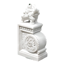 Stone carving door pier holding drum stone pair of white marble elephants in front of the courtyard door stone drum stone elephant door ornaments stone pier