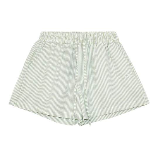 JMJ 2025竖条纹抽绳字母刺绣阔腿短裤男女宽松夏季热裤休闲三分裤