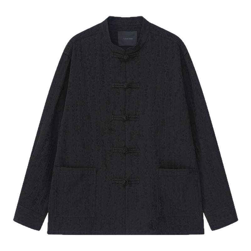 New Chinese men's jacket ethnic Chinese style button-up shirt Tang suit stand collar trendy men's retro shirt