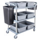Three-layer plastic dining cart hotel dining cart hotel commercial trolley restaurant mobile food truck wine truck