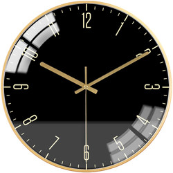 Modern Minimalist Clock, Home Clock, Light Luxury Wall Clock, Living Room Black Creative Stylish Nordic Silent Wall Clock