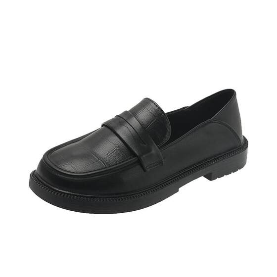 British style small leather shoes, versatile shoes for women, flat loafers