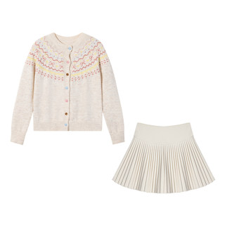 Women's sweet style fair isle sweater coat