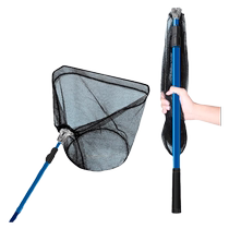 Portable copy net folding telescopic rod triangle complete set of aluminum alloy rod ultra-light hard fishing net pocket road Yawu style